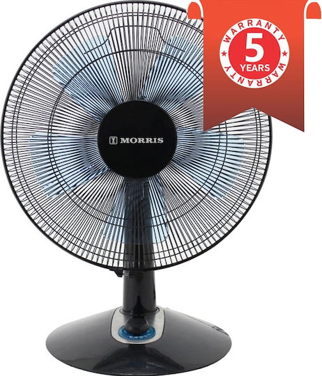Morris Επιτραπέζιος Ανεμιστήρας 60W Διαμέτρου 40cm Μαύρος