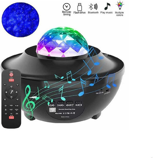Andowl Bluetooth Lustră Decorativă Lumină de petrecere Negru Andowl Bluetooth Lustră Decorativă Lumină de petrecere Negru