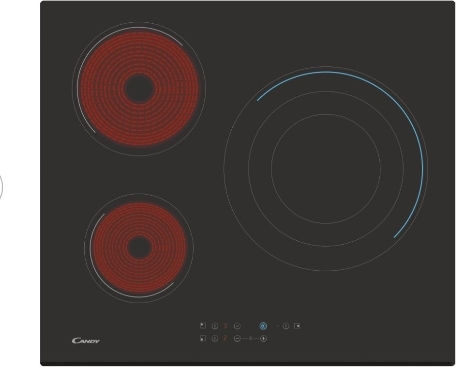 Candy CH63TVT Keramikkochfeld Autonom 59x52εκ.