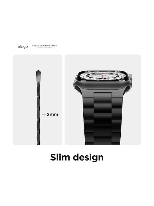 Elago Armband Rostfreier Stahl Schwarz (Apple Watch 44/45/46mm/Ultra 49mm) EAW-MTBAND45-BK