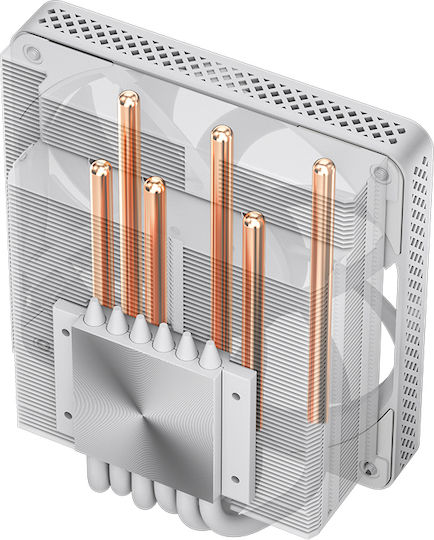 Jonsbo HX6200D Ψύκτρα Επεξεργαστή για Socket AM4/AM5/1200/115x/1700 με RGB Φωτισμό Λευκή