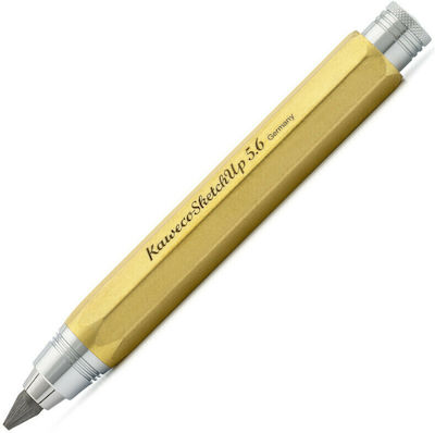 Kaweco Sketch Up Mechanical Pencils for Drawing made of Brass with Sharpener 2pcs Yellow