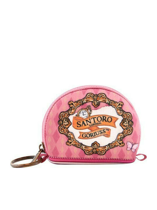 Santoro Kids Wallet with Coins with Zipper & Keychain Pink