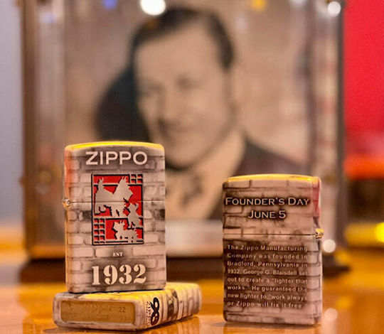 Zippo Design Founders Day Windproof Flame Lighter In Gray Colour