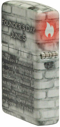 Zippo Design Founders Day Windproof Flame Lighter In Gray Colour