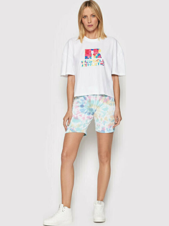 Bluze Damen Sport Crop Tricou Alb