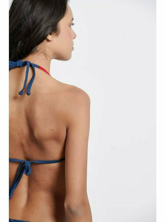 BodyTalk Triangle Bikini Top Blue Floral