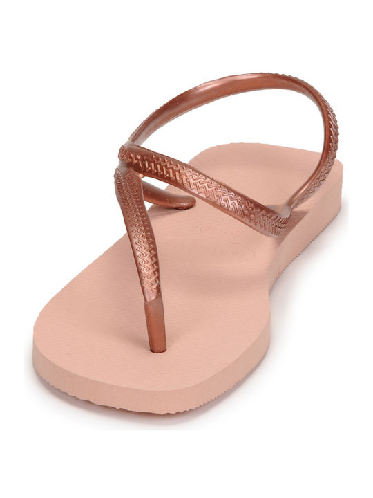 Flash Urban Flip Flops In Sandal Style In Rose Gold Colour