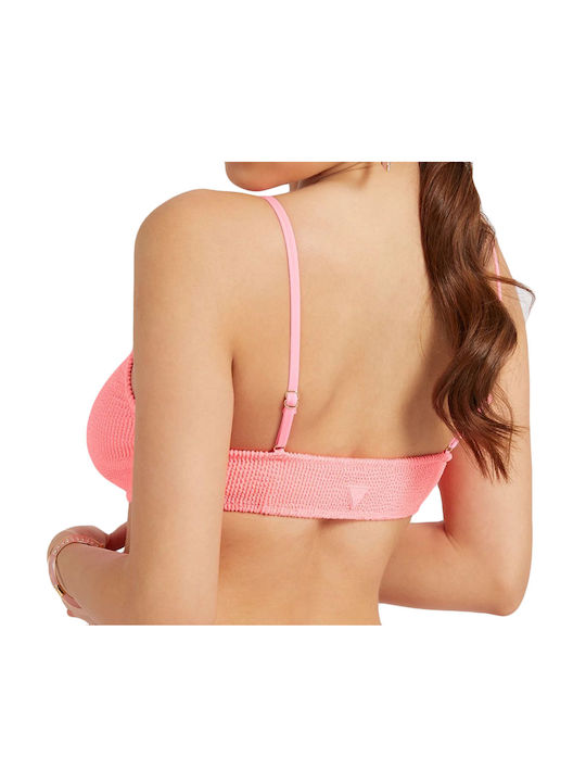 Guess Sports Bra Bikini Top Amy Pink