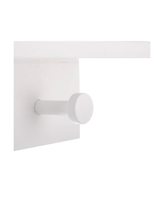 Atmosphera Cloud Kids Wall Hanger Multi Hook Wooden White with Shelf 48x12x22cm