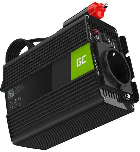 Green Cell Инвертор за кола Чиста синусоидална вълна 300W за преобразуване на 12V DC в 230V AC с 1xUSB