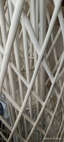 Palma Emporio Floortop Wooden Lantern White 29x29x100cm