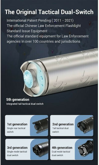 Klarus Rechargeable Flashlight LED IPX8 with Maximum Brightness 1200lm K10 CR123 Red