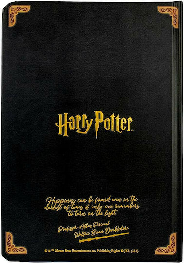 Blue Sky Studios Harry Potter Hogwarts Shield Тетрадка A5 На райета Черен