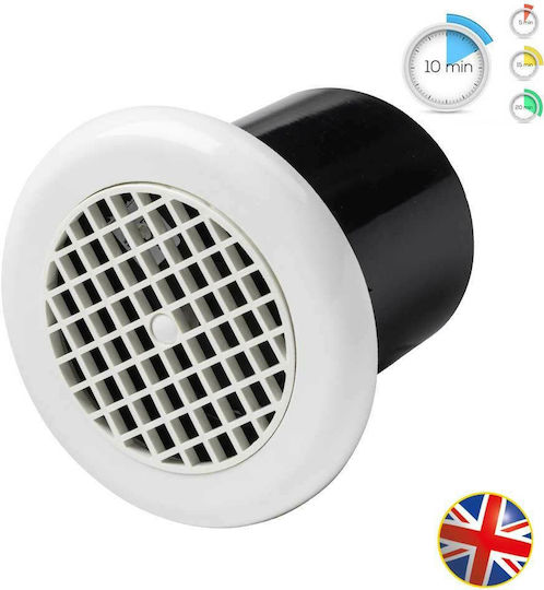 Manrose LoProfile Wall-mounted Ventilator 100mm Silver