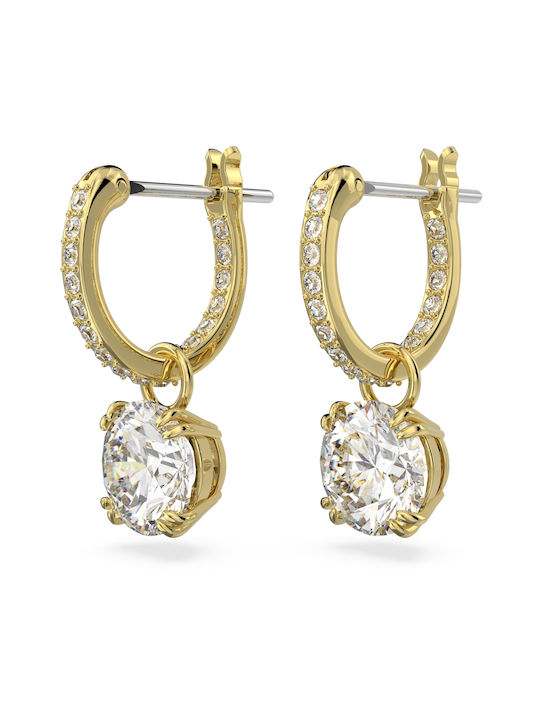 Swarovski Women's Gold Plated Pendants Earrings for Ears Constella Drop with Stone