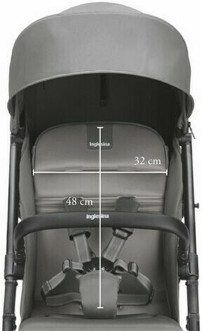 Inglesina Now Baby Stroller Suitable from 6+ Months Snap Grey 7.2kg