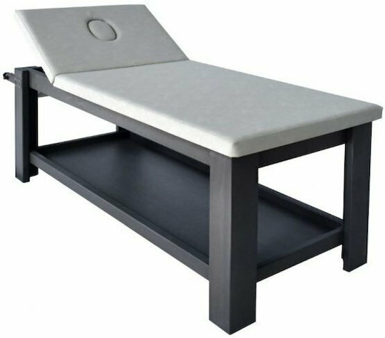 Alpha Pilates Physio Bett Massage und Physiotherapie Schwarz aus Holz 195x75cm. mit Rückruf
