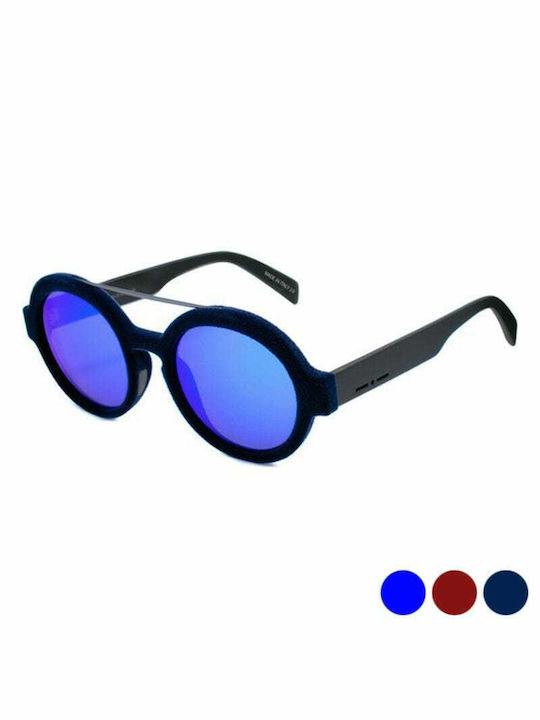 Italia Independent Women's Sunglasses with Blue Plastic Frame and Light Blue Lens 0913V.022.000