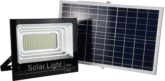 Foyu Στεγανός Ηλιακός Προβολέας LED 300W Ψυχρό Λευκό 6000K με Τηλεχειριστήριο IP67