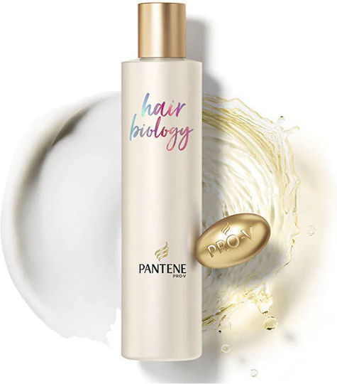Pantene Pro V Hair Biology De Frizz & Illuminate Σαμπουάν Λείανσης & Διατήρησης Χρώματος για Φριζαρισμένα Μαλλιά 250ml