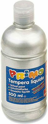 Primo Metallizzati Tempera Colour Paint Bottle 500ml Silver 910