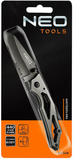Neo Tools Σουγιάς με Μηχανισμό Κλειδώματος Μαύρος σε Θήκη