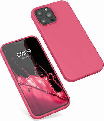 KWmobile Rubberized Umschlag Rückseite Silikon Awesome Pink (iPhone 13 Pro Max) 55881.238