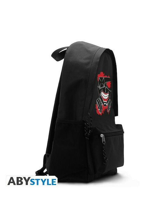 Abysse Tokyo Ghoul Mask Μαύρο Σχολική Τσάντα Πλάτης Γυμνασίου - Λυκείου Μαύρη 18lt 31 x 14 x 42εκ