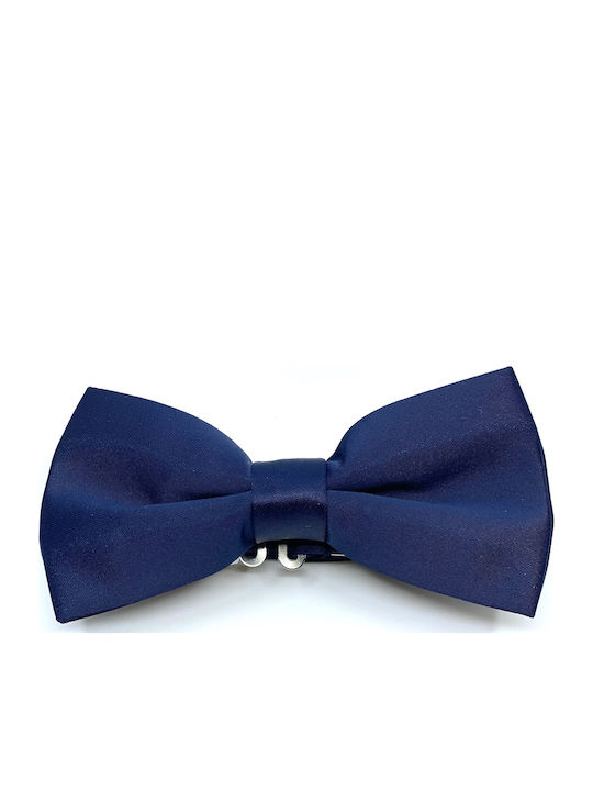 Legend Accessories Silk Bow Tie Set with Pochette Navy Blue Legend