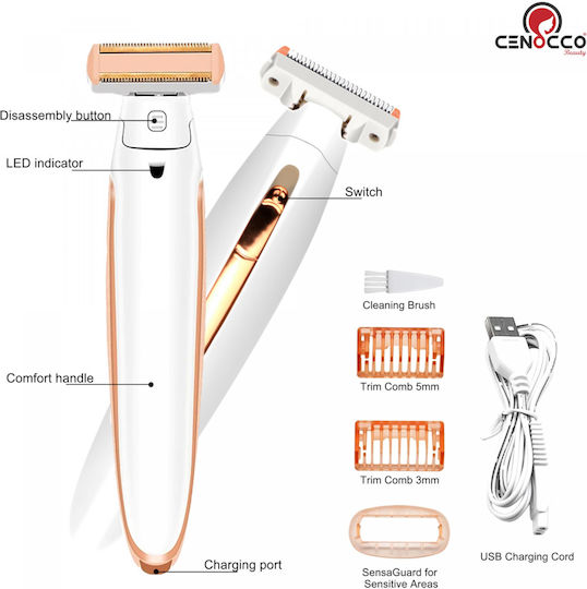 Cenocco Αποτριχωτική Μηχανή Epilator για Πρόσωπο & Σώμα CC-9087
