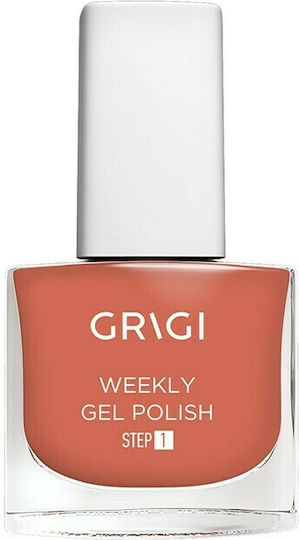 Grigi Weekly Gel Polish Glitter Βερνίκι Νυχιών Μακράς Διαρκείας Πορτοκαλί 12ml