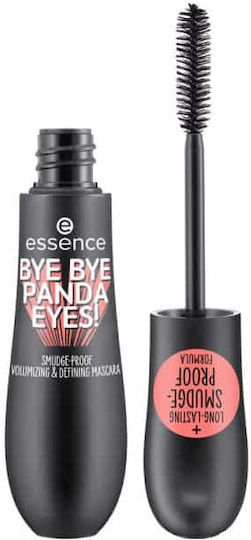 Essence Bye Bye Panda Eyes! Smudge Proof Volumizing & Defining Mascara für Band & Eisstockschießen 01 Black 16ml