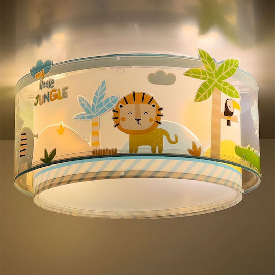 Ango My Little Jungle Μονόφωτο Παιδικό Φωτιστικό Πλαφονιέρα από Πλαστικό 15W με Υποδοχή E27 33x16.5cm