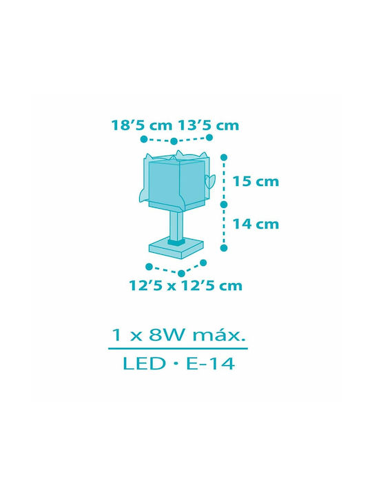 Ango Led Παιδικό Φωτιστικό Πορτατίφ Little Owl Μπλε 15x15x30εκ.