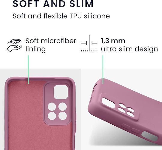 KWmobile Soft Rubber Back Cover Silicone 1.3mm Deep Rusty Rose (Redmi Note 11 Pro+ 5G)