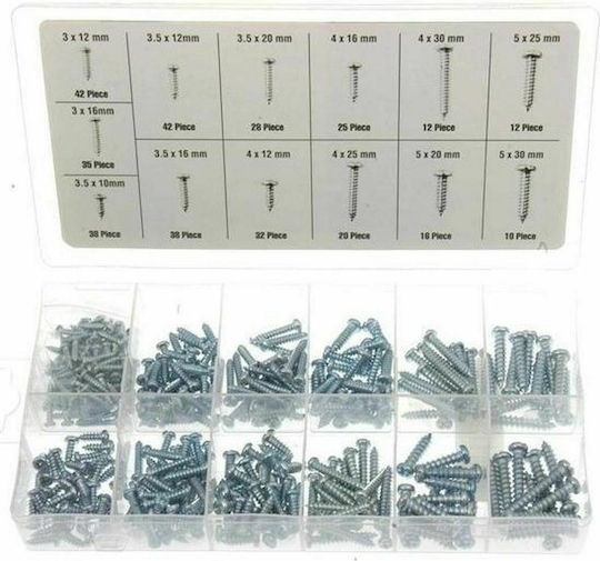 Benson Sheet Metal Screw Phillips 350pcs in Case