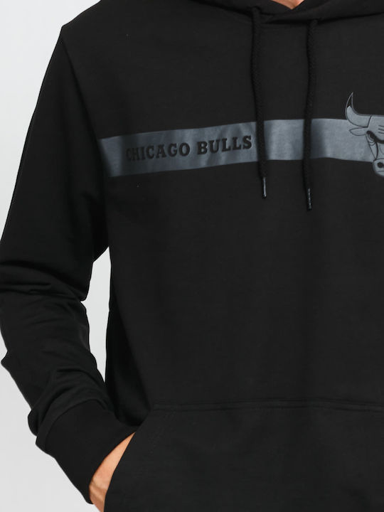 Chicago Bulls Team Sweatshirt mit Kapuze Schwarz