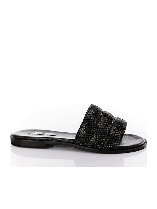 Women's Flat Sandals in Black Color