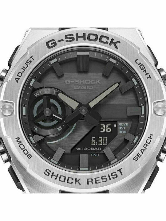 Casio G-Shock G-Steel Men's Watch 49mm Battery with Silver Metal Bracelet