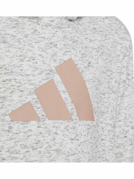 Kids Sweatshirt with Hood and Pockets White
