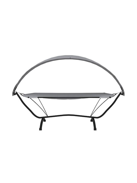 vidaXL Hängematte Einzeln Stoff mit Gestell Grey 274x114.5x171εκ.
