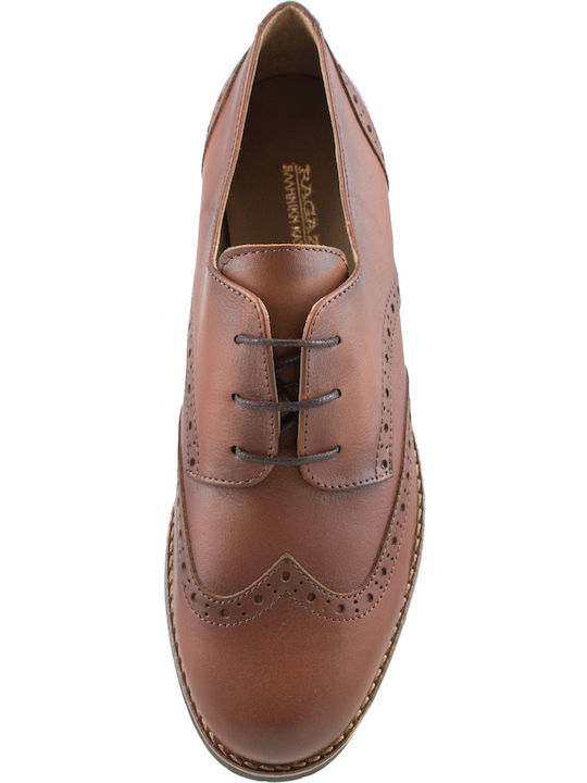Δερμάτινα Γυναικεία Oxfords σε Ταμπά Χρώμα