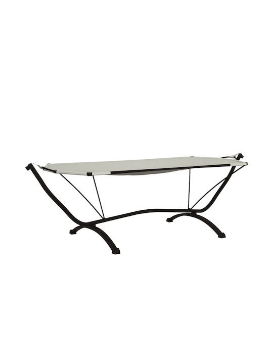 vidaXL Single Hammock with Stand Cream 274x114.5cm