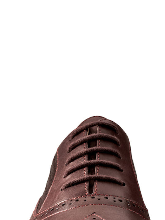 Hamble Oak Women's Leather Oxford Shoes Burgundy