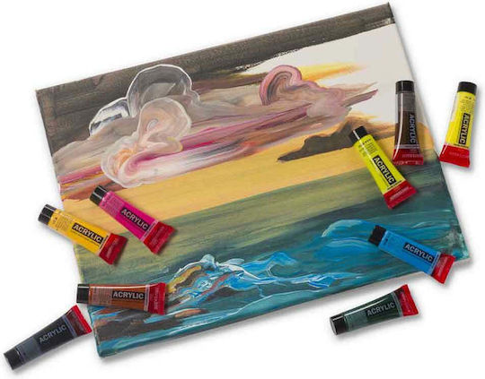 Royal Talens Amsterdam All Acrylics Standard Landscape Acrylic Paint Set in Multicolour color 20ml 12pcs