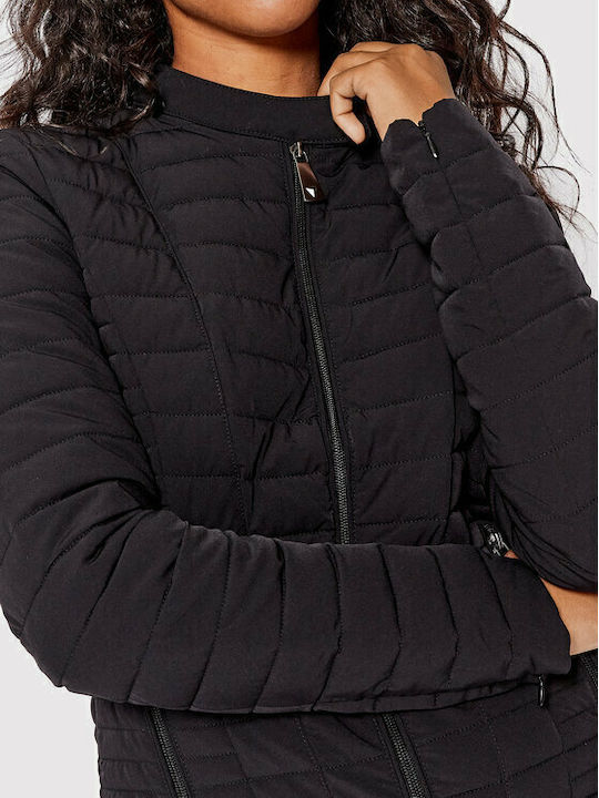 Vona Kurz Damen Puffer Jacke für Winter Jet Black
