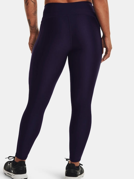 Heat Gear Training Women's Cropped Leggings Firming Shiny High Waist Purple