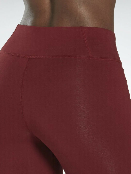 Schulung Frauen Fahrrad Leggings Hochgeschnitten Burgundisch