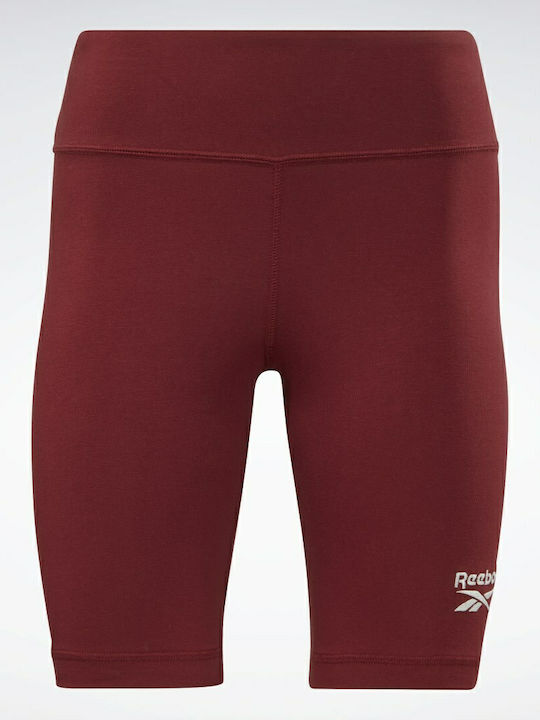 Schulung Frauen Fahrrad Leggings Hochgeschnitten Burgundisch